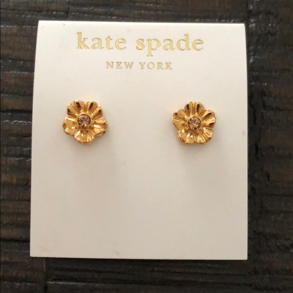 Kate Spade Gold Flower Earrings